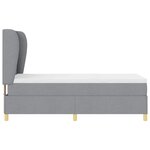 Lit Box Spring vidaXL avec Matelas en Gris clair  100x200 cm en Tissu