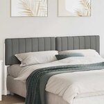 vidaXL Tête de lit capitonnée Blanc et gris clair 180 cm Pin massif