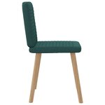 vidaXL Chaises à manger lot de 4 vert foncé tissu