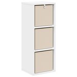vidaXL Buffet avec tiroir Blanc 25 5 x 22 x 69 5 cm