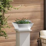 vidaXL Pot de jardin en forme de bol Argent 40 x 40 x 15 cm