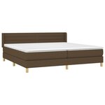vidaXL Sommier à lattes de lit avec matelas Marron foncé 200x200 cm