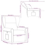 vidaXL Fauteuil inclinable Rouge bordeaux Tissu