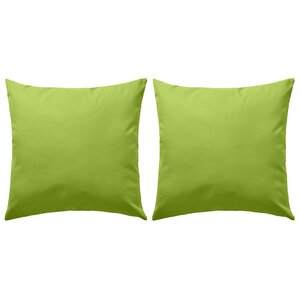 vidaXL Oreiller d'extérieur 2 Pièces 45 x 45 cm Vert pomme