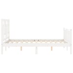 vidaXL Cadre de lit sans matelas blanc bois de pin massif