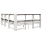 vidaXL Lit bibliothèque sans matelas blanc 140x200 cm bois pin massif