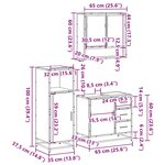 vidaXL Ensemble de meubles de salle de bain 3 Pièces Chêne fumé
