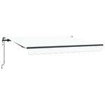 vidaXL Auvent Rétractable Blanc 300 x 200 cm tissu