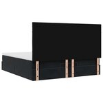 VidaXL Cadre de lit ottoman avec matelas noir 200x200cm velours