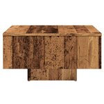 vidaXL Table basse vieux bois 60x60x31 5 cm bois d'ingénierie