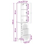 vidaXL Ensemble de Meubles 2 Pièces 33 x 34 5 x 90 cm Bois d'ingénierie