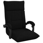 vidaXL Fauteuil de sol ajustable Noir Tissu