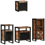 vidaXL Ensemble de mobilier de salle de bain avec étagère 4 Pièces