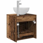 vidaXL Vanité de lavabo mural Bois ancien 49 5 x 41 x 64 5 cm