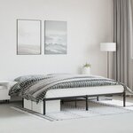 vidaXL Cadre de lit métal sans matelas noir 193x203 cm