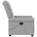 vidaXL Fauteuil de massage inclinable électrique gris nuage tissu