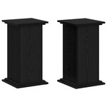 vidaXL Support de Plantes Chêne Noir 33 x 33 x 60 cm en Bois d'ingénierie