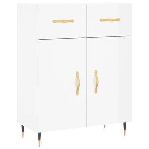 vidaXL Buffet Blanc brillant 69 5x34x90 cm Bois d'ingénierie