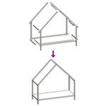 vidaXL Portant de bois chauffage blanc 60x25x60 cm
