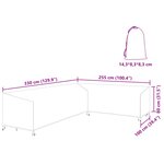 vidaXL Housse pour mobilier d'extérieur 330 x 255 x 80 cm