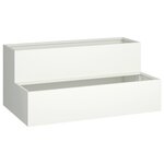 vidaXL Pot de jardin 2 niveaux 100x60x45 cm Acier blanc