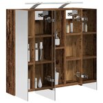 vidaXL Armoire Miroir de Salle de Bain Bois ancien 70 x 14 5 x 70 cm