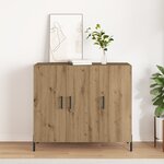 Buffet vidaXL Artisan Chêne 90x34x80 cm en bois d'ingénierie