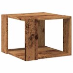 vidaXL Table basse vieux bois 40x40x30 cm bois d'ingénierie