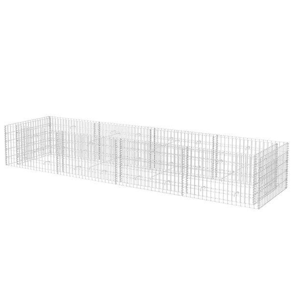 vidaXL Lit surélevé à gabion Acier 360x90x50 cm