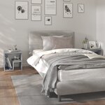 vidaXL Tables de chevet 2 Pièces Sonoma gris 40x30x40 cm Bois ingénierie