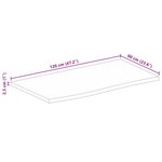 vidaXL Dessus de table 120x60x2 5cm bord vif bois massif manguier brut
