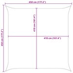 vidaXL Voile d'ombre 4 5 x 4 5 m 100   polyester Oxford Carré