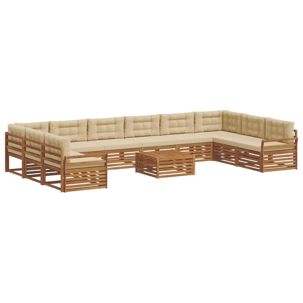 vidaXL Ensembles de canapés 11 pc Naturel et Beige