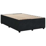 vidaXL Sommier à lattes de lit avec matelas Noir 120x200 cm Velours