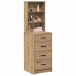 vidaXL Haut Armoire chêne artisanal 40 x 41 x 135 cm Bois d'ingénierie