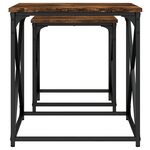 vidaXL Tables basses gigognes 2 Pièces chêne fumé bois d'ingénierie