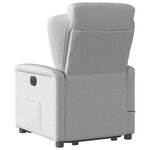 vidaXL Fauteuil inclinable de massage électrique gris nuage tissu