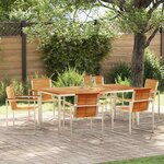 vidaXL Ensemble de salle à manger pour jardin 7 Pièces