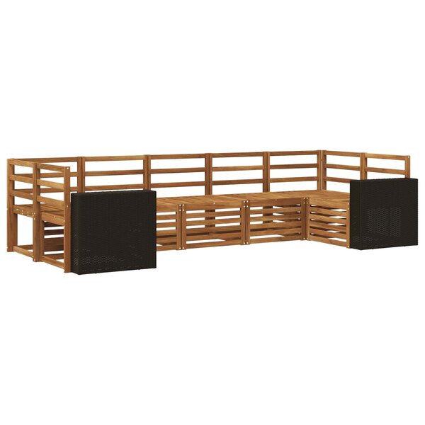 vidaXL Ensemble de canapés d'extérieur 7 pc Naturel