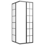vidaXL Cabine de douche ESG dépoli 80x70x180 cm Noir