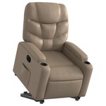 vidaXL Fauteuil inclinable électrique cappuccino similicuir