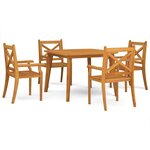 vidaXL Ensemble à manger de jardin 5 Pièces Bois d'acacia solide