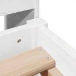 vidaXL Cadre de lit sans matelas blanc 75x190 cm bois de pin massif