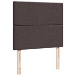 VidaXL Cadre de lit ottoman avec matelas marron foncé 120x190 cm tissu