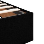 vidaXL Cadre de lit avec matelas avec matelas 2 Pièces Noir tissu
