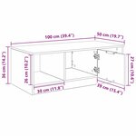 vidaXL Table basse Chêne artisanal 102 x 50 x 36cm Bois d'ingénierie
