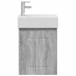 vidaXL Meuble de salle de bain avec robinet Sonoma gris