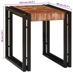 vidaXL Tables gigognes - Pack de 3 en bois recyclé solide
