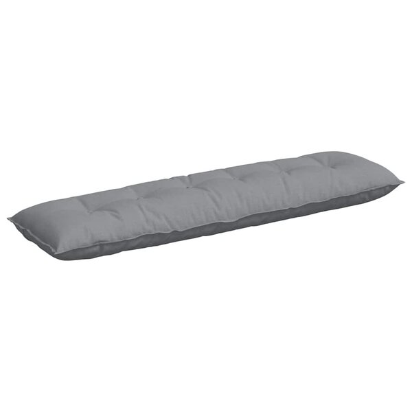 vidaXL Coussin de Dos Gris clair 180 x 19 x 50 cm tissu