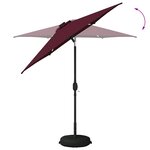 vidaXL Parasol de jardin avec lumières LED et base 230 x 230 cm
